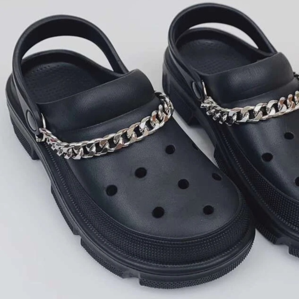 Pair of Croc Shoe Boot Key Chain w/ Ring Clips